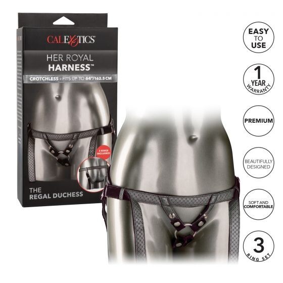 Her Royal Harness Crotchless Strap-On Harness - CalExotics