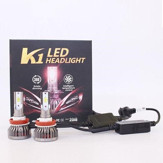 K1 360° 8000LM H1 Auto LED Fari Lampadine Luci Kit Xenon Bianca 6000K 52W IP67