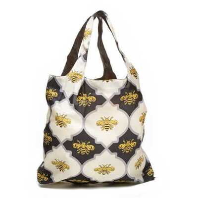 MacKenzie Childs QUEEN BEE TOTE TO GO BAG FOLDABLE PACKABLE