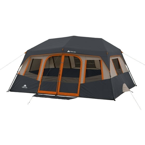 Ozark Trail 10-Person Instant Cabin Tent–2-Room Family Camping Tent with