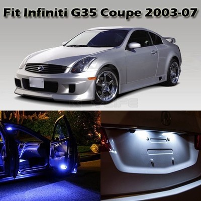 7 Blue Interior Led Light Bulb Package For Infiniti G35 Coupe Door Courtesy Map