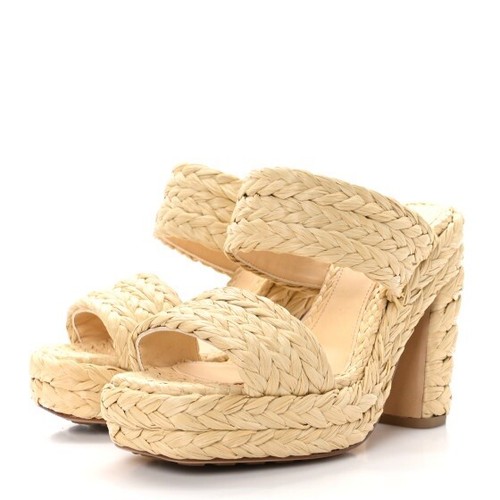 Pre-owned Bottega Veneta Canalazzo Sandal Trinity Weave Cane Sugar Size 40 Nwb In Beige