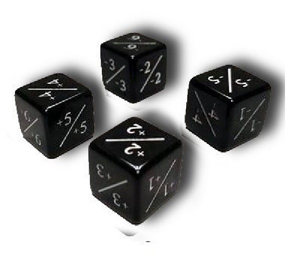 2x MTG -1/-1 контр-кубик и 2x контр-кубик +1/+1