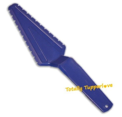 Tupperware Cake Cutter Pie Slicer Cut N Serve 10.5'' Vintage Blue NOS