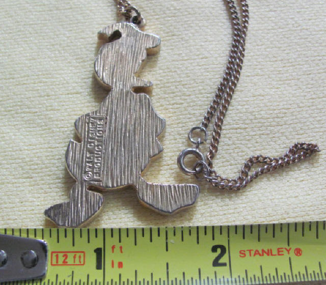 Walt Disney Productions Donald Duck necklace enamel