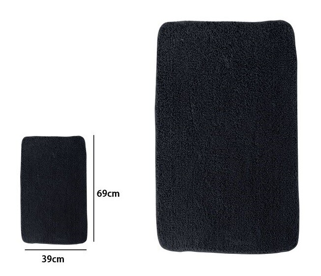 Tappeto Tappetino Per Bagno Arredo 45x75cm Nero dfh