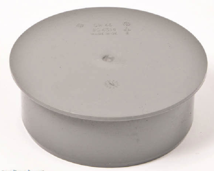 Waste Pipe Cap / Stop End PushFit Grey or Brown 110mm 50mm 40 mm