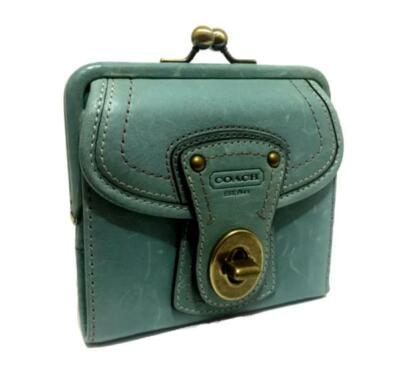 バッグ Coach Kisslock & Turnlock Hand Bag Green Rare Vintage Coach Kiss Lock Green Suede Leather Bag/purse