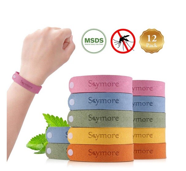 12 Stück Mückenschutz Armband, Mosquito, mit Natürlichen ätherischen Pflanzenöl
