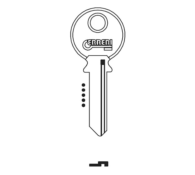 2X TRICIRCLE KEY BLANK FOR CUTTING SUITABLE FOR TR6 , SILCA TL5R , JMA TRI-9