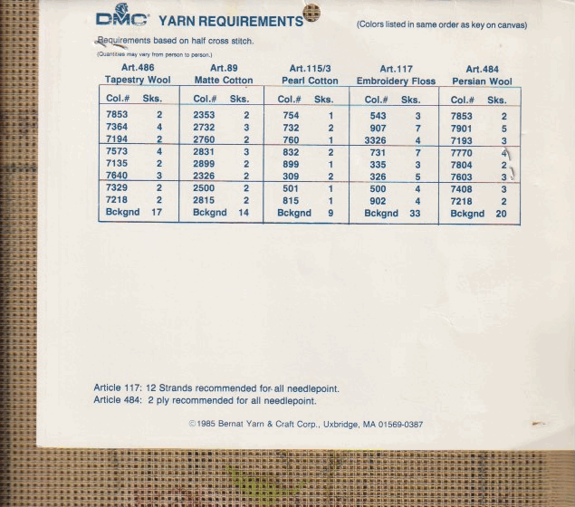 Vintage Collection D'Art Bernat Painted Needlepoint Canvas  RED ROSES Set Of Two