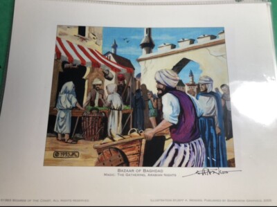 MTG Magic Gathering Bazaar Of Baghdad Signed Jeff A. Menges MTG Magic Gathering Bazaar Of Baghdad Signed Jeff A. Menges