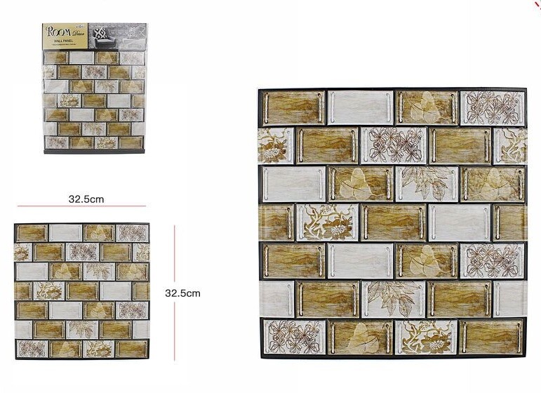 3D Piastrella Mattonella Adesivo da Parete Muro Pannello 30x30cm 65067 dfh
