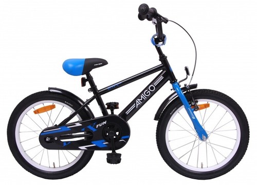 BMX 18 Zoll 24 cm Jungen Rücktrittbremse Kinder-Fahrrad Bike Schwarz/Blau