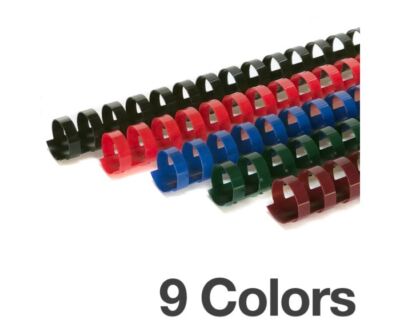 CFS Plastic Comb Binding 19 Ring for 11'' Books - Lots of Colors and Sizes