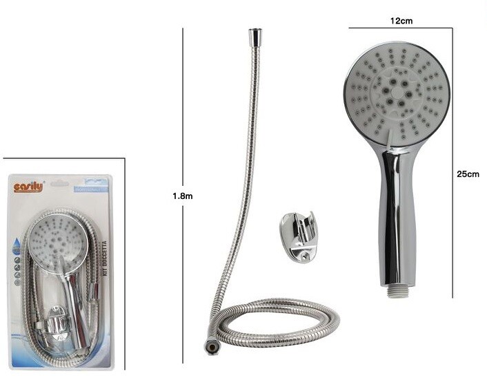 Kit Bagno Doccetta Doccino Soffione Doccia Con Laccio 1,8m e Staffa 69106 dfh