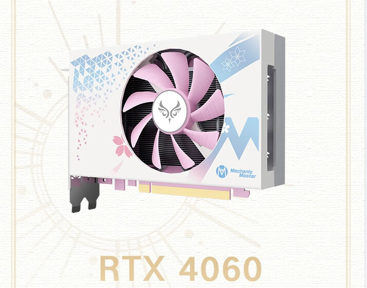 Zephyr RTX4060 ITX GPU GDDR6 TDP-115W 8G 8PIN 3*DP+HDMI 170
