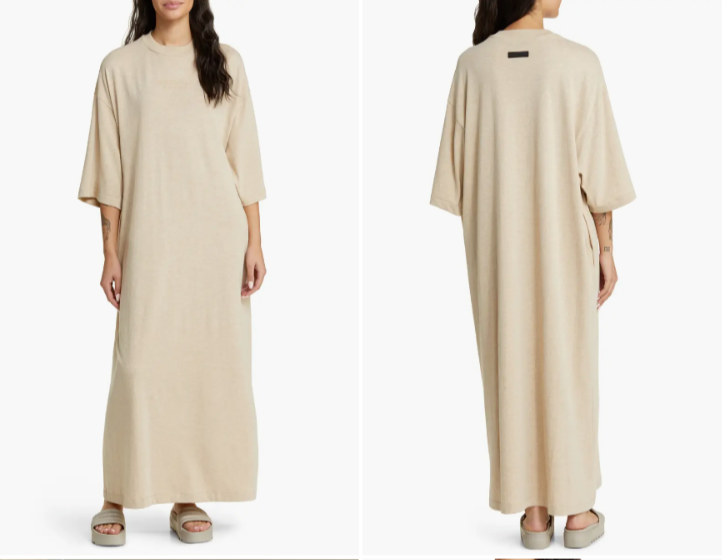 関税込み＊FEAR OF GOD ESSENTIALS＊ロゴ コットン 七分袖ドレス 210.jpg