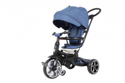 QPlay Tricycle Enfants Principal 4-in-1 Driewieler Junior Bleu/Noir