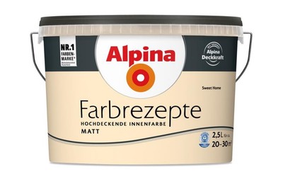 Alpina Wandfarbe Farbrezepte Sweet Home matt (früher Zarte Aprikose) 6,5 L 