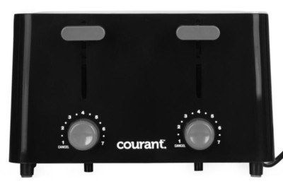 Courant 4-Slice Toaster Cool Touch, Black/Stainless