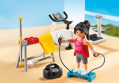 New Playmobil Fitness Gym Room With Workout Exercise Equipment Play Set  5578