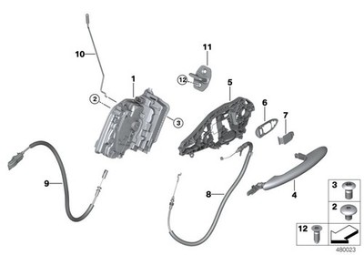 MINI F54 F55 F56 F57 F60 POIGNÉE DE PORTE EXTERIEUR AVANT GAUCHE...