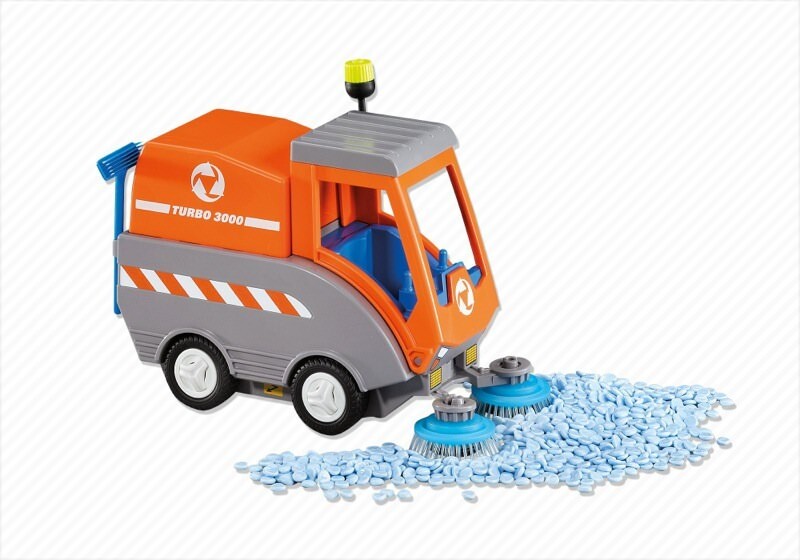 Playmobil 7513 Road Sweeper Construction Maintenance Cleaner Vehicle 4045 NEW