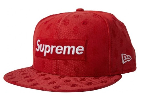 NEW 2018 Supreme SS18 Box Logo Red Monogram New Era Hat S 7