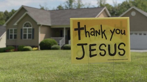 Thank You Jesus Yard Sign