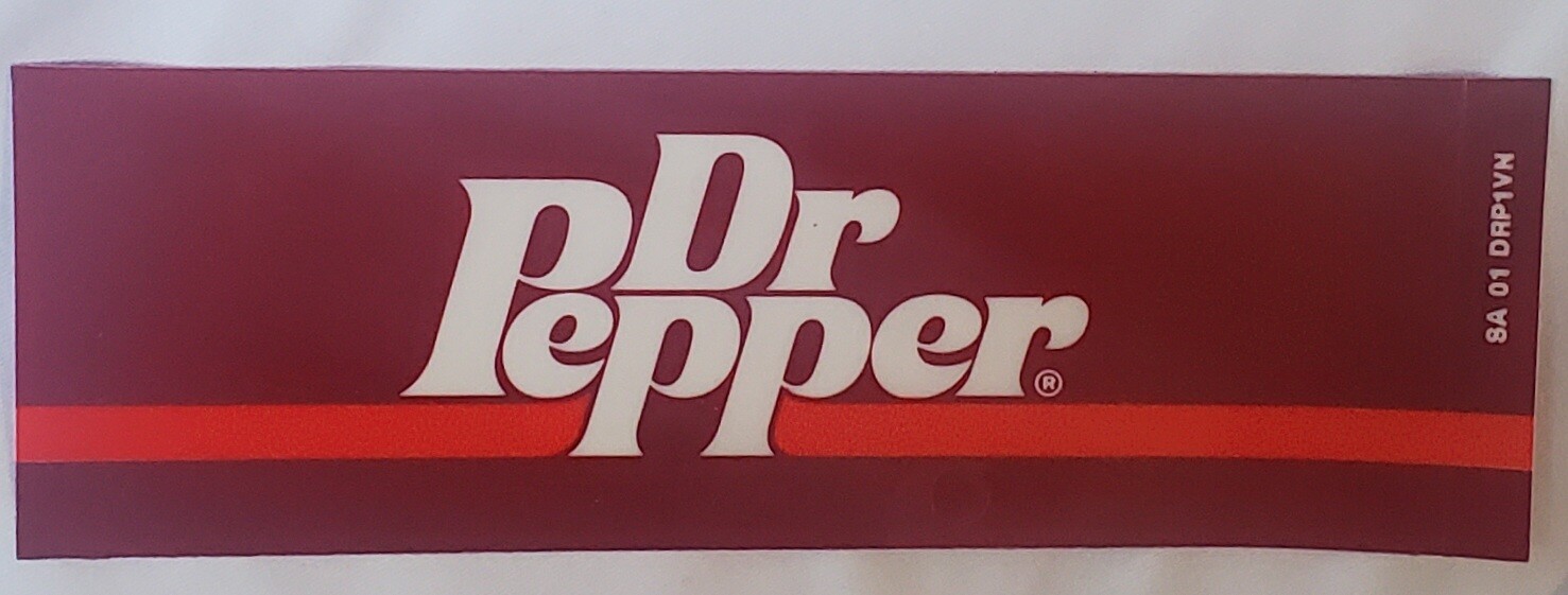 Vtg Soda Dr Pepper Vending Machine Insert Label Plastic Sign