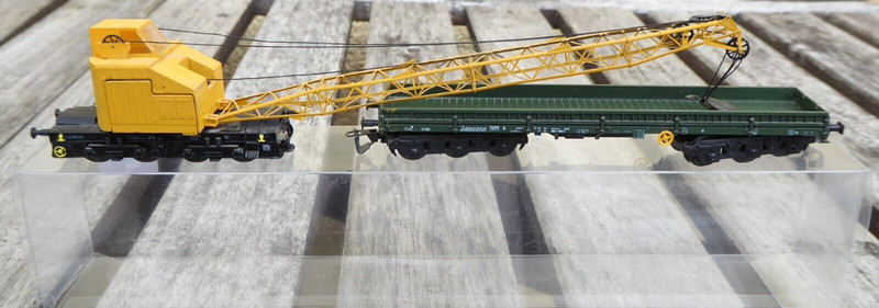 Rothe Tt Eisenbahndrehkran Edk 80/3 In Gelb+ Schutzwagen RaritÃ¤T Der Dr Epoche 4