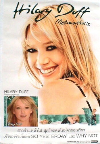 HILARY DUFF "METAMORPHOSIS - SO YESTERDAY & WHY NOT" THAILAND PROMO POSTER 