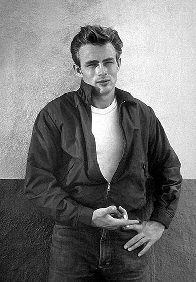 Rebel Without a Cause 1955 James Dean Jim Stark in jacket smoking Photo - CL0473