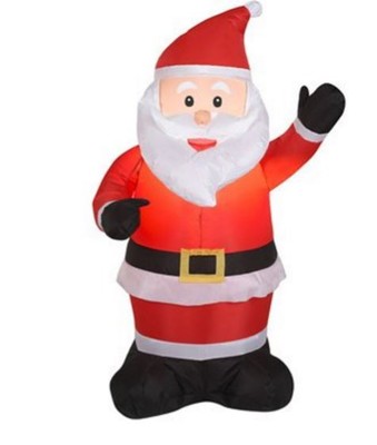 red white Santa LED Lighted Air blown Inflatable Self Inflate