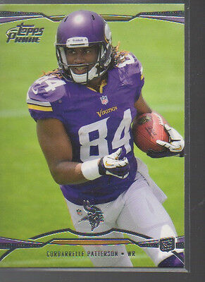 CORDARRELLE PATTERSON 2013 TOPPS PRIME ROOKIE CARD #105. rookie card picture