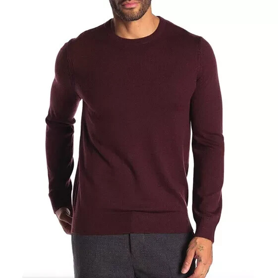 THEORY Riland Harman Merino Wool Blend Pullover Sweater Men's M Chianti Crewneck - Picture 1 of 14