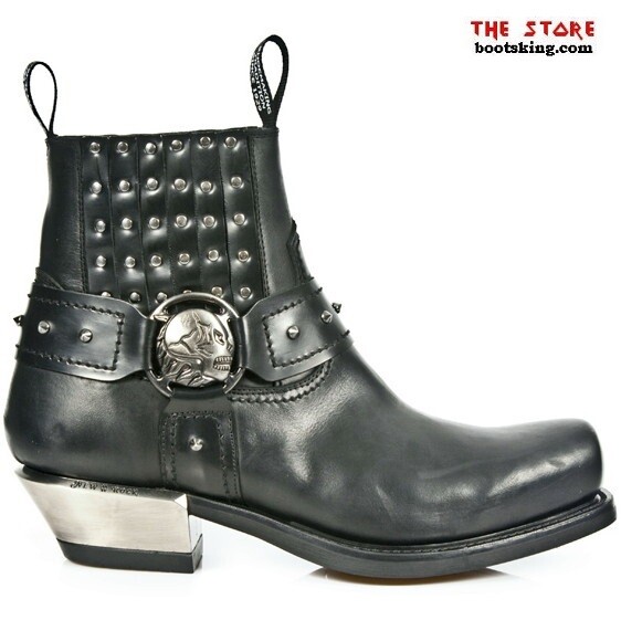 New Rock Boots M.7959 - C1 Wyne schwarz Bikerstiefelette
