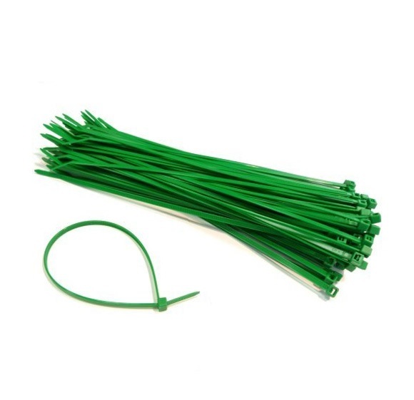 Set 40 Fascette Stringenti in Plastica Nylon Verde Cavi Giardino 2,8x250mm dfh