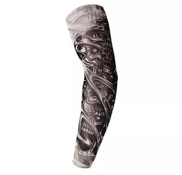 Tattoo Arm Totenkopf Schwarz/Weiß Neu