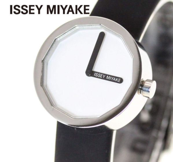 Pre-owned Issey Miyake Silap004 Wristwatch, 28mm, Hardlex, Unisex, Calf Leather