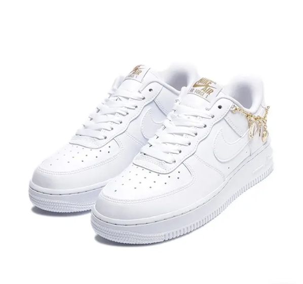 NIKE NIKE AIR FORCE 1 07 LX W LUCKY CHARMS WHITE GOLD CHAIN DD1525-100 MEN'S SHOES