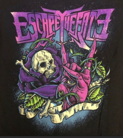 New: ESCAPE THE FATE - Rose Skull, Junior Fit T-shirt | eBay