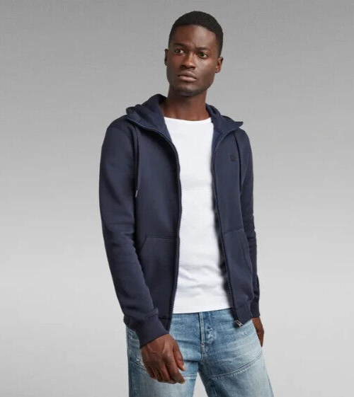 G-STAR PREMIUM CORE MEN'S ZIP UP HOODIE NEW NAVY | eBay