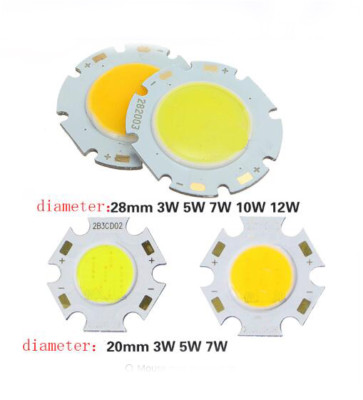Wholesale 20mm/28mm 3W 5W 7W 10W 12W Round COB LED Strip Light Lamp Bead Bulb