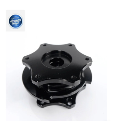 NRG SFI Approved D Shape Quick Release Shiny Black Body & Ring SRK-R200BK-BK