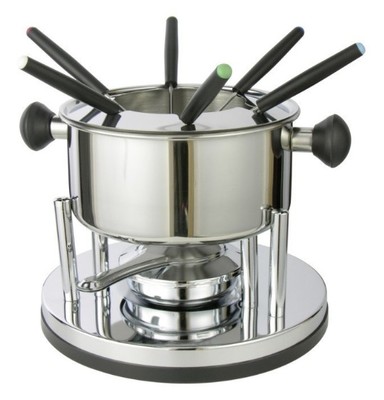 Edelstahl Fondueset bestehend aus 9 Teilen Edelstahlfondue Komplettset Fondue