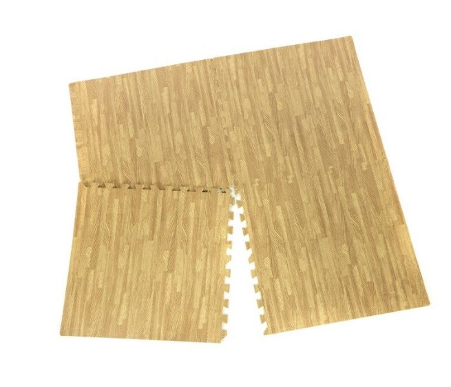 Tappeto Puzzle Eva Effetto Legno tappetino gioco palestra casa 60x60 4pcs idea