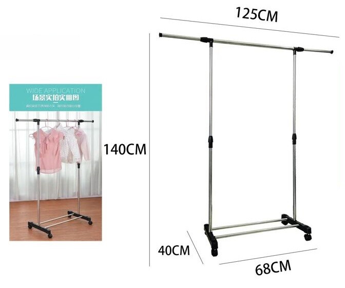 Stender Stand Appendiabiti Attaccapanni Barra Singola Con Rotelle Regolabile cir