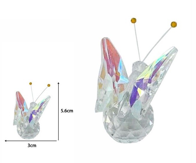 Farfalla Di Cristallo Vetro Idea Bomboniera Soprammobile In Confezione dfh